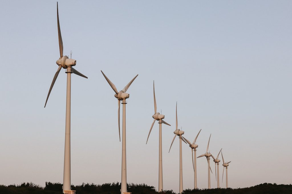 windmills on a row